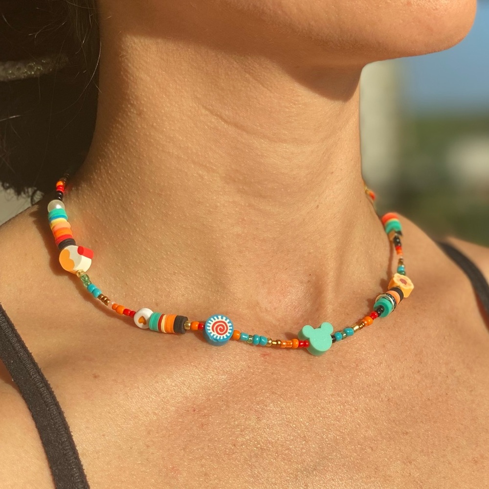 Mickey Mouse beaded choker‎ necklace - Picture 2 of 14